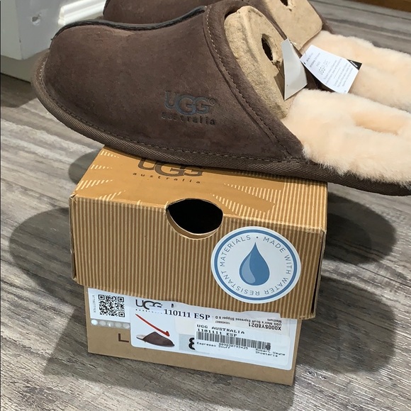 NIB UGG Men’s Brown Scuf Slipper Slides - Picture 10 of 10